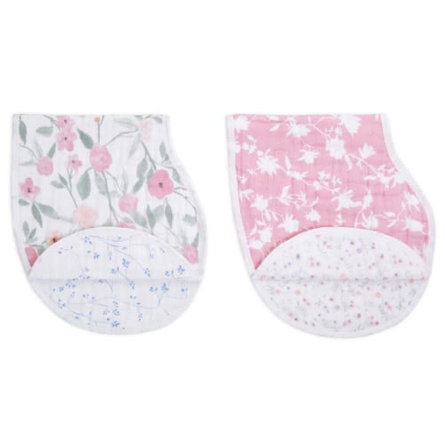 boutique cotton muslin burpy bibs 2 pack