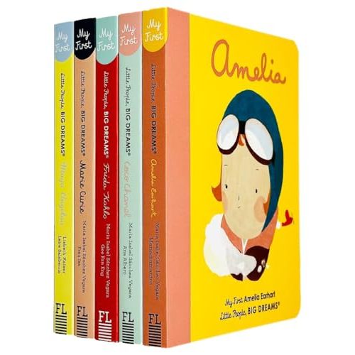 Little people, big dreams series 1 : 5 books collection bundle set ( Maya Angelou ,Marie Curie,Frida Kahlo,Coco Chanel,Amelia Earhart)