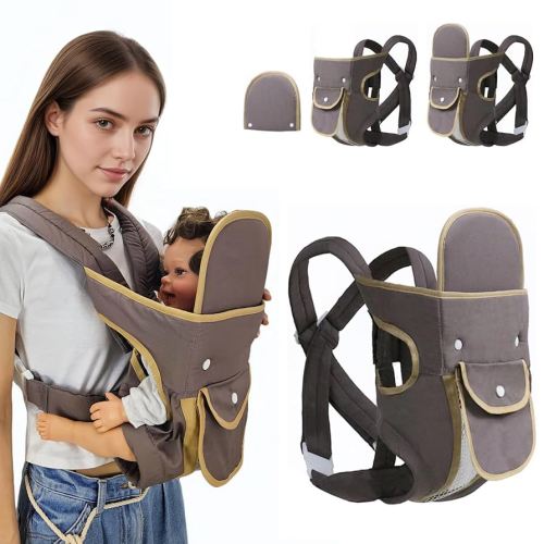 4-in-1 Baby Carrier Newborn to Toddler, Infant Carrier Ergonomic Adjustable Holder Portable Convertible Front and Back Backpack Carry for Infants Toddlers Babies 8-45 Pounds (Brown)