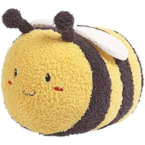 ARELUX 10in Soft Bee Stuffed Animal Plush Toy Cute Fuzzy Bumblebee Plushies Doll Realistic Cartoon Honeybee Anime Pillow Room Decor Birthday for Kids Friends Boys Girls