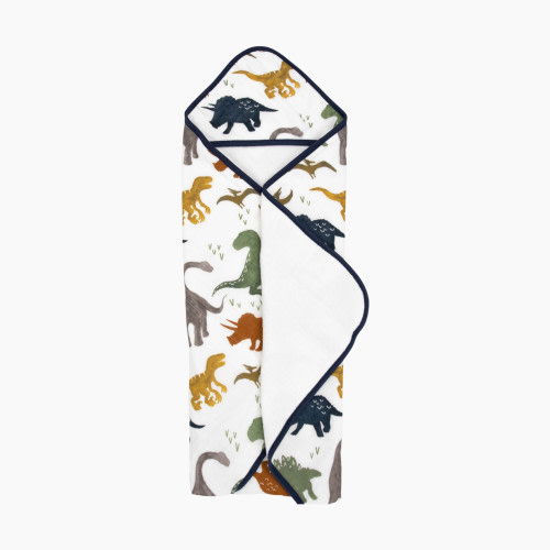 Little Unicorn Cotton Muslin & Terry Infant Hooded Towel - Dino Friends