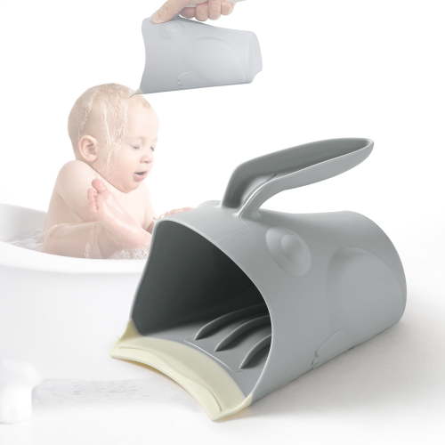 Rezlli Bath Rinse Cup for Baby, Baby Bath Cup, Hair Shampoo Rinser for Toddlers (Gray)