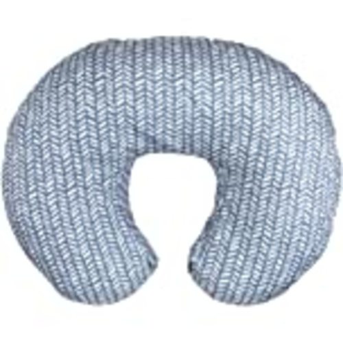 Boppy Nursing Pillow and Positioner—Original | Blue Herringbone | Breastfeeding, Bottle Feeding, Baby Support | with Removable Cotton Blend Cover | Awake-Time Support