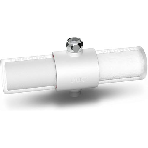 Weddell Duo Shower Filter - NSF Certified Shower Filter, High Pressure Activated Carbon Filter, Removes Chlorine, PFAS & Particulates, Clinically Tested For Healthier Skin & Hair (White)
