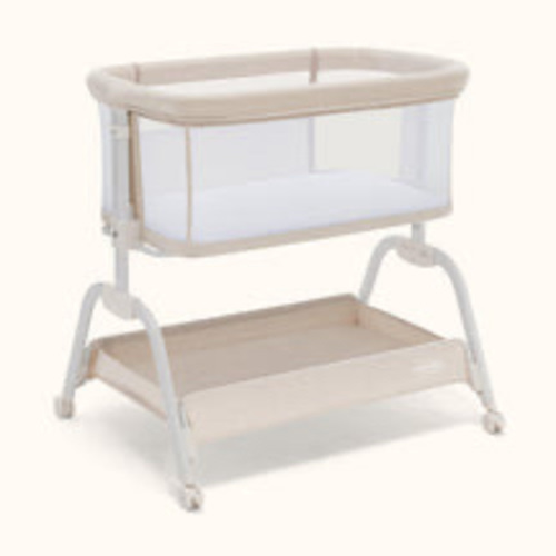 HARPPA Cuddly Lite | 2-in-1 Baby Bassinet & Bedside Sleeper for Newborns with Anti-Reflux Mattress | Adjustable Height, Attaches to Bed, CPSC Certified, Tool-Free Setup & Portable Wheels | Safe Co-Sleeping, Compact Design for Small Spaces, Ideal for Newbo