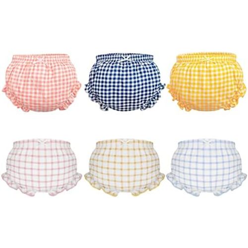 7Pack Diaper Cover - Baby Bloomers,Cotton Underwear,Panties for Toddler Girls
