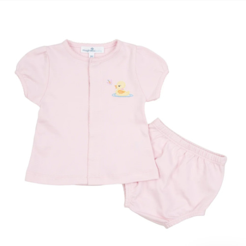 Darling Ducklings Diaper Cover Set - Pink