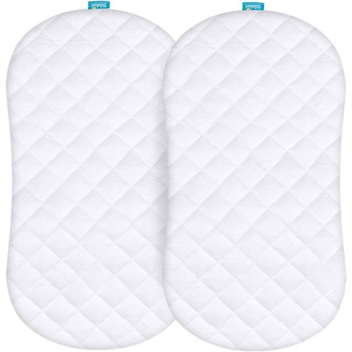 Bassinet Mattress Pad Cover - Fits HALO BassiNest Flex Baby Bassinet, 2 Pack, Bamboo, Waterproof