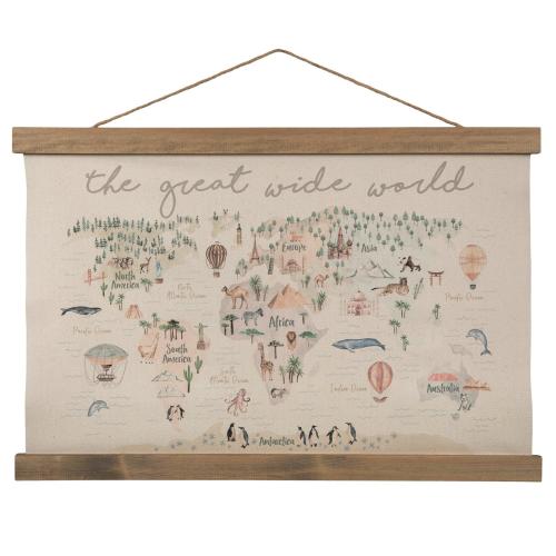 Great Wide World Tapestry Canvas Wall Decor