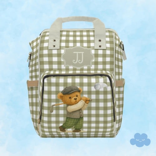 Personalized Golf Diaper Backpack, Sport Nursery Bag, Baby Shower Gift