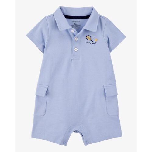 Baby Pickleball Cotton Romper - Blue - Carter's | Carter's