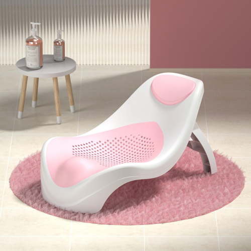 Baby Bath Support Newborn Bathtub, 19.6in Foldable Baby Tubs for Newborns Baby Bathtub, Sink Baby Bath Tub, Soft Mesh Bath Mat, Foldable & Hook Design for Safe Infant Bathing (0-6 Months, Pink)