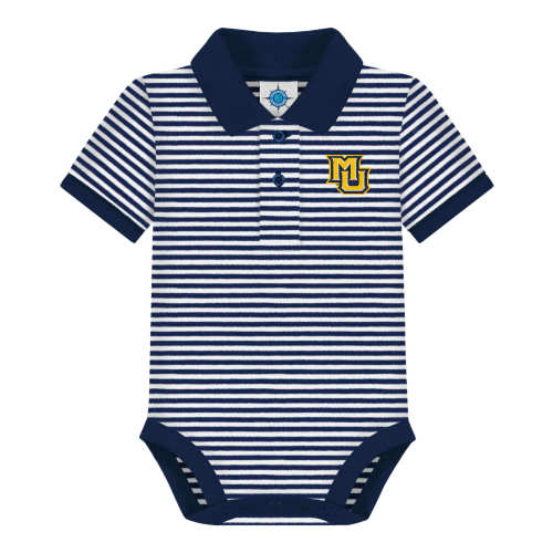 Marquette Golden Eagles Striped Polo Bodysuit | College Baby