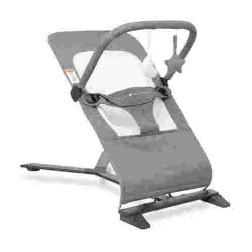 Baby Delight Alpine Deluxe Portable Bouncer, Charcoal Tweed, for Infants 0-6 Months