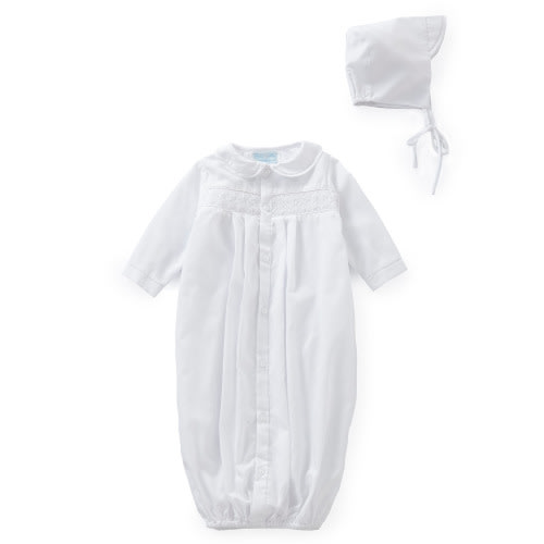 Petit Ami Baby Newborn Smocked Gown & Hat Set