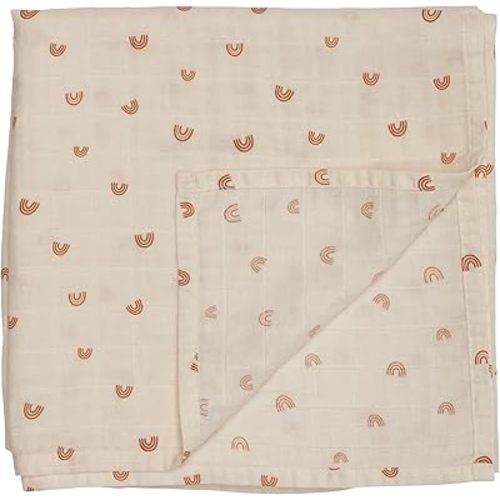 Swaddle Blanket - Organic Cotton - Swaddles for Newborns - Newborn Swaddle - Muslin Swaddle Blankets - 100% Cotton Blanket, 47" x 47" Swaddle (Rainbows)