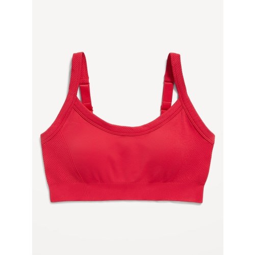 Light Support Fluid Seamless Ribbed Sports Bra | Old Navy