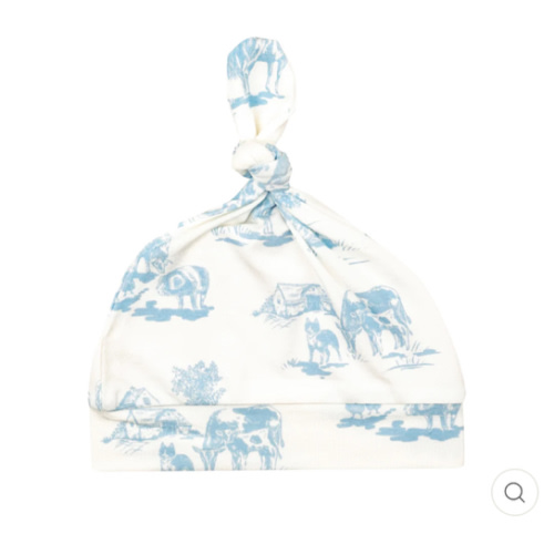 Knotted Hat - Farm Toile