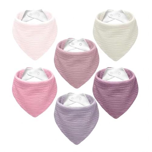 NISXABEBE Muslin Baby Bibs,Soft Triangular Baby Bandana Drool Bibs for Baby Boy Girl,Solid Colors Bib for Drooling Teething