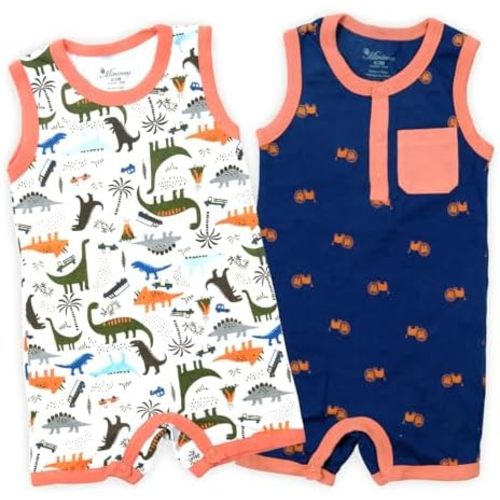 Baby Infant Boys Girl Sleeveless One-Piece Vest Rompers Tank Top Jumpsuit Toddler Cotton Outfits