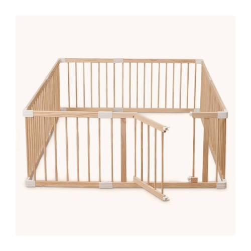 HARPPA Baby Gate Playpen, DIY Foldable Wooden Play Gate, Non-Toxic Foldable Wooden Play Yard for Babies & Toddlers, Adjustable DIY Baby Fence, Large & Small Safe Play Area, Easy-Assembly Natural Finish Indoor Playpen, DIY Playpen Foldable Wooden Playpen,