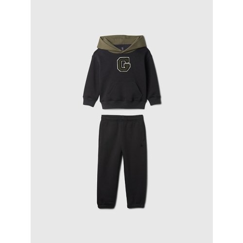 babyGap Vintage Soft Logo Hoodie Set in black, size: 18-24 M