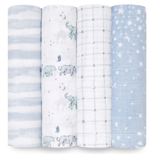 Rising Star Cotton Muslin Swaddles 4pk | aden + anais