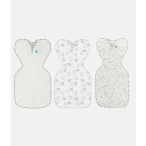 Swaddle Up™ Starter Bundle | 1.0 TOG | Cotton Cream | White Rainbow | Bamboo Cream