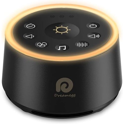 Dreamegg White Noise Machine - Sound Machine for Adult Baby Kid, Noise Machine for Sleeping with 24 Calming Sound, Ambient Nightlight, Continuous or Timer, Loud Sleep Machine for Home Nursery Office