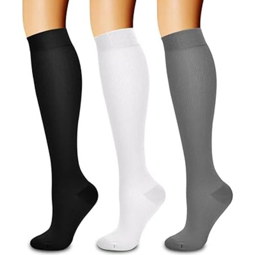 Laite Hebe 3 Pack Medical Compression Sock-Compression Sock for Women and Men-Best for Running,Nursing,Sports