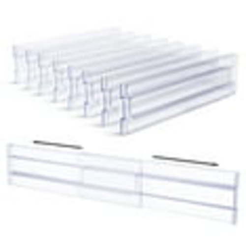 "Vtopmart Expandable Drawer Dividers, Adjustable Plastic Separators for Clothes & Kitchen Utensils, 12.2""-21.8"", Set of 8"