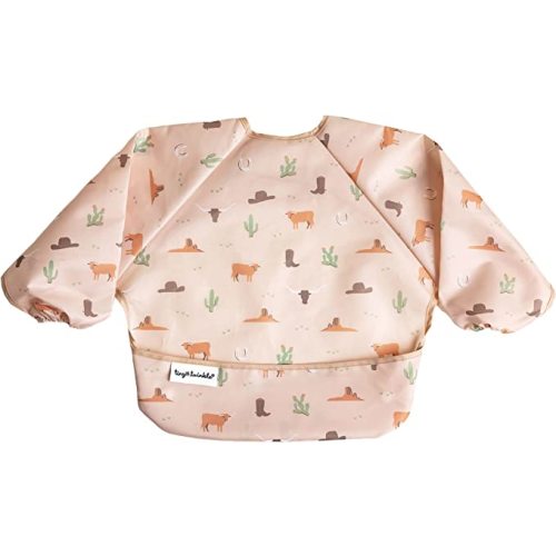 Tiny Twinkle Mess Proof Baby Bib, Full Sleeve Bib Outfit, Waterproof Bib for Toddlers, Machine Washable, Tug Proof Closure