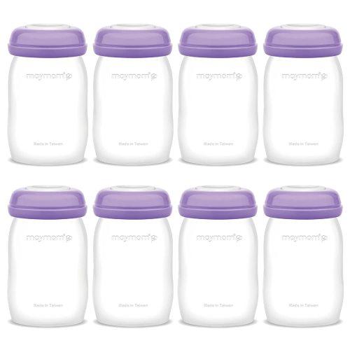 Maymom Widemouth Storage Bottles 5oz/160mL Compatible with Lansinoh Pump, 8 pc