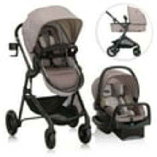 EvenfloPivot Modular Travel System with LiteMax Infant Car Seat (Desert Tan)