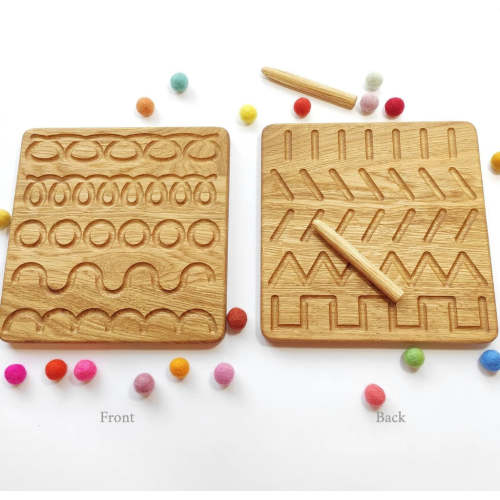 Double-Sided Prewriting Tracing Board – Montessori Tracing Board