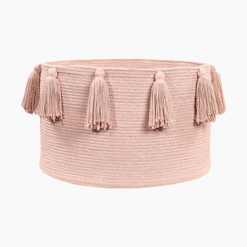 Lorena Canals Cotton Tassel Basket - Vintage Nude