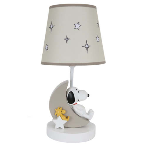 Snoopy Love w/ Woodstock Hand-Painted Lamp with Shade & Bulb – Lambs & Ivy