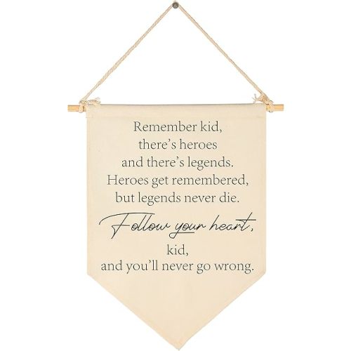 The Sandlot Quote-Boys Room Wall Art-Baseball Sign-Baby Banner Gift Shower-Canvas Hanging Flag Banner Wall Sign Decor Gift for Nursery Bedroom Playroom Front Door Baby Kids Boy/Girls Teen