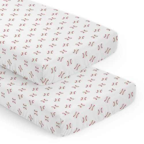 Sweet Jojo Designs Baseball Patch Fitted Crib Sheet by Sweet Jojo Designs | Wayfair