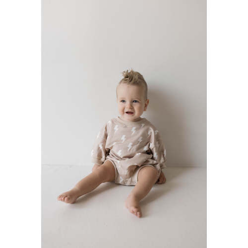 Sweatshirt Romper | Cream Lightning