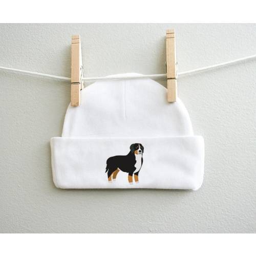Bernese Mountain Dog Baby Beanie, Soft Cotton Cap for Baby Boys and Baby Girls, Baby Shower Gift, Coming Home Outfit, Ships Fast, Unisex