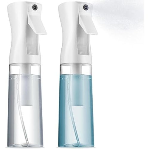 2 Pack Continuous Spray Bottles - Ultra Fine Mist Sprayer | Water Spray Bottle For Hair Mister Spray Bottle | Hair Spray Bottles For Hairstyling, Cleaning, Salons - 2pk 6.8 OZ / 200 ML