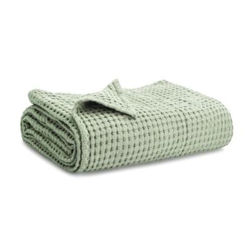 Baby Waffle Blanket, 40" X 40" By Comfy Cubs - Sage