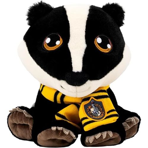Jazwares Warner Bros. Discovery Harry Potter 10-Inch Hufflepuff Badger Plush - Super-Soft and Huggable Plush Toy - Official Licensed Plush - All Ages