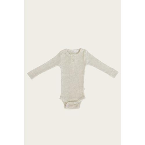 Organic Essential Bodysuit - Oatmeal Marle – Jamie Kay USA