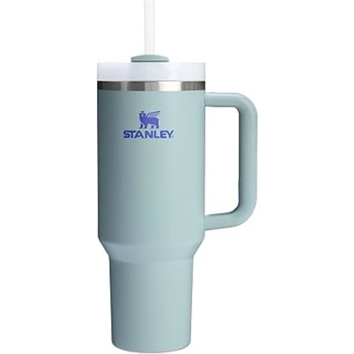STANLEY Quencher H2.0 Tumbler with Handle and Straw 40 oz | Flowstate 3-Position Lid | Cup Holder Compatible for Travel | Insulated Stainless Steel Cup | BPA-Free | Exclusive Blue Cactus