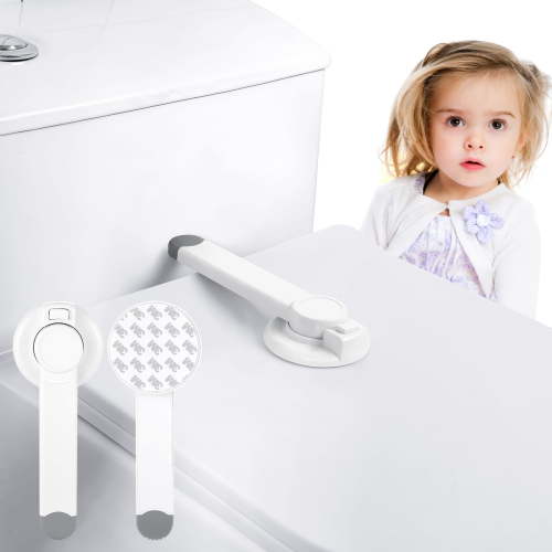 Bocaoying 2-Pack Baby Toilet Lock, Childproof Safety, Fits Most Toilet Lids, Ages 1-3
