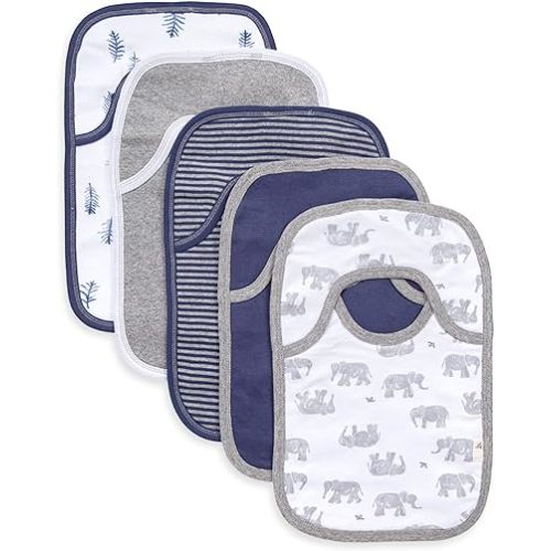Burt's Bees Baby Unisex Baby Bibs, Lap Shoulder Drool Cloths