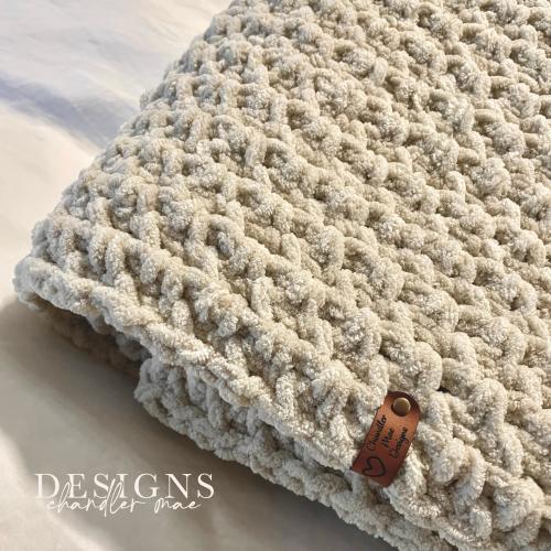 Handmade Chunky Baby Crochet Blanket - Neutral Baby Blanket - Almond Color - Baby Gift - Soft - Cozy