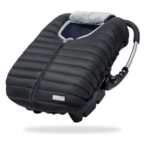 Orzbow Winter Carseat Cover for Baby, Baby Car Seat Cover, Cocoon Baby Protector Cover for Infant Boys & Girls, Rain & Snow Repellent, Breathable Windproof, Center Zipper, Universal Fit, Black
